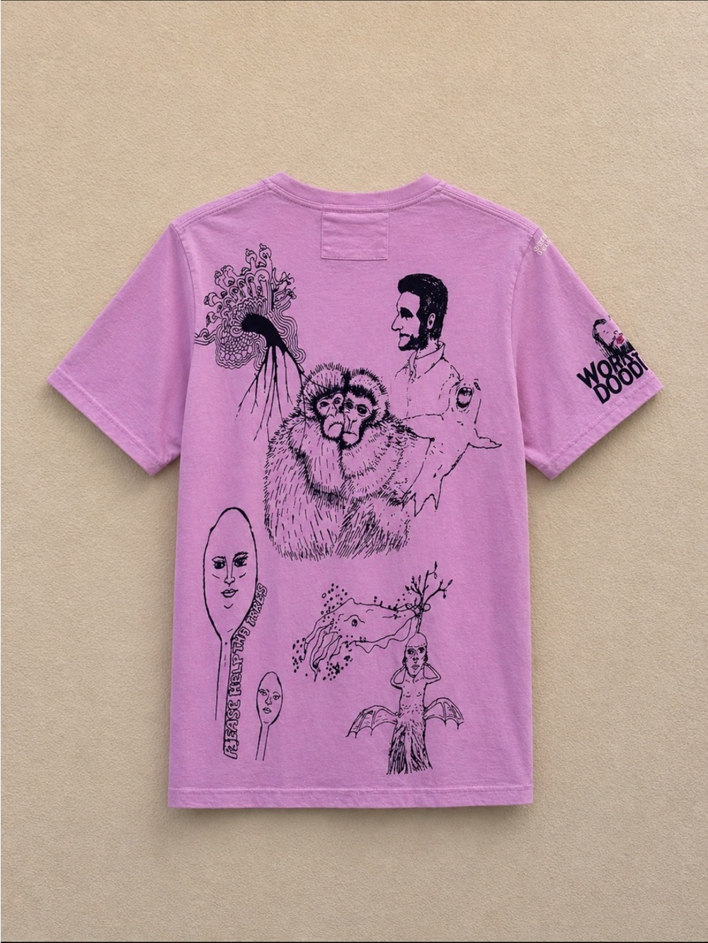 RARE! FREECITY "Workshop Doodles" Hand-Screened Tee Small Excellent Condition! - Picture 3 of 8